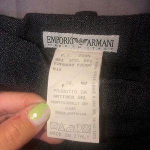 Emporio Armani wide leg trouser pants